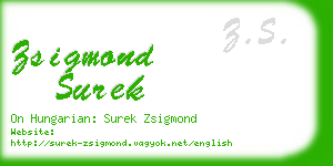 zsigmond surek business card